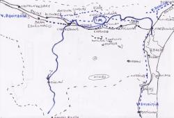 croquis voies romaines dans l'Aude.